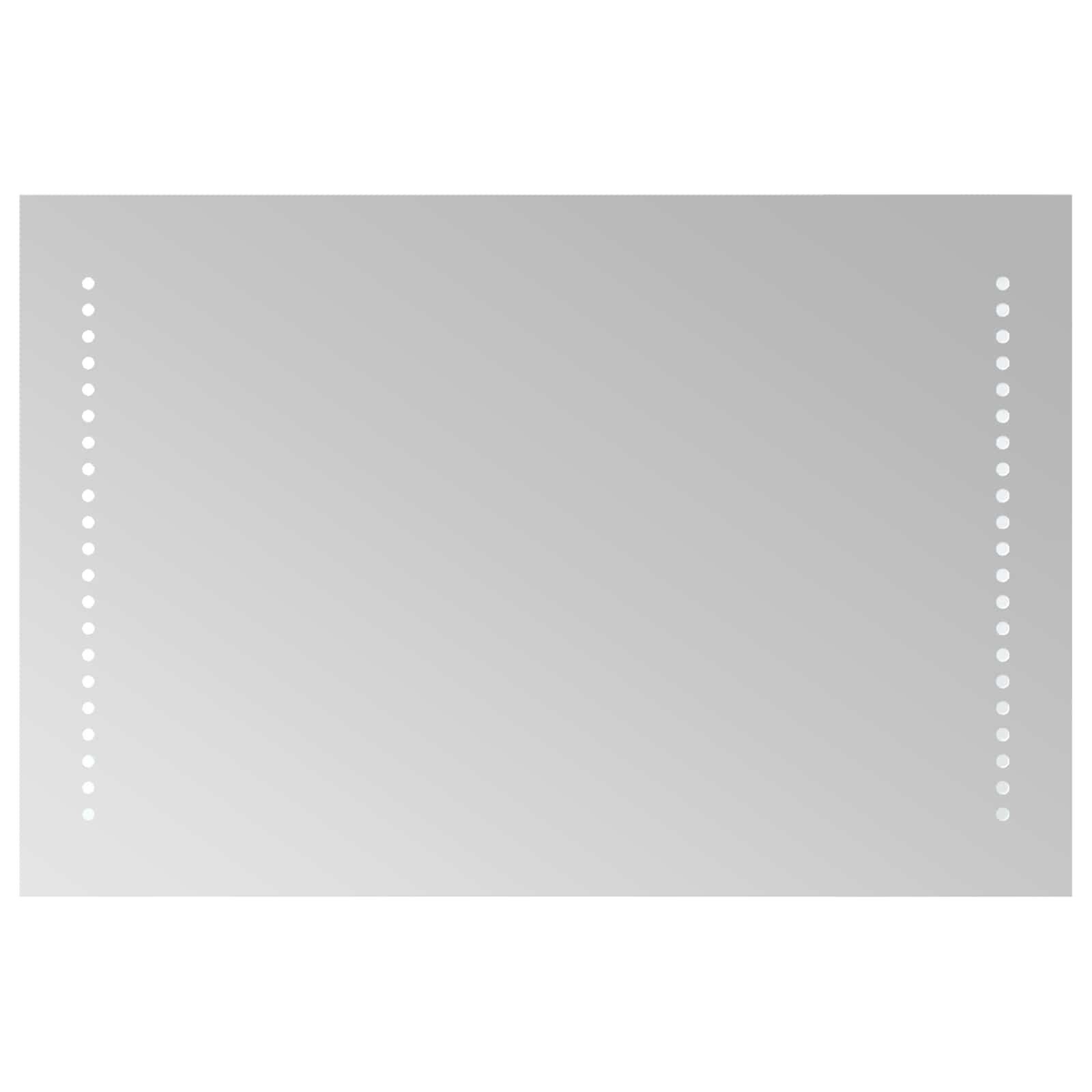 vidaXL Spiegel LED-Badezimmerspiegel Transparent 60 x 40 cm Gehärtetes Glas (1-St)