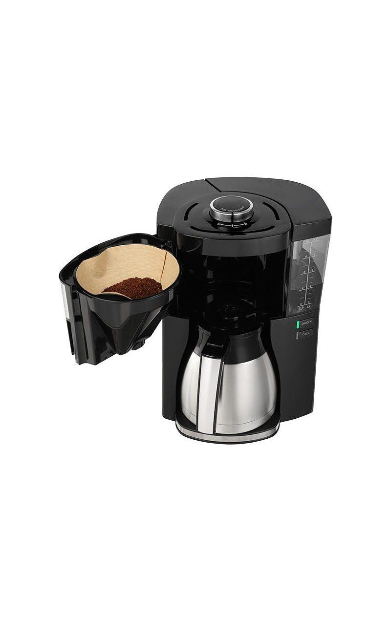 3-in-1 10 Look Therm x4, 1,25l Thermo-Kanne 1 AromaSelector, Melitta Protection, V Kaffeekanne, Schwenkfilter 1025-16 Tassen, Perfection, Calc Filterkaffeemaschine Schwarz