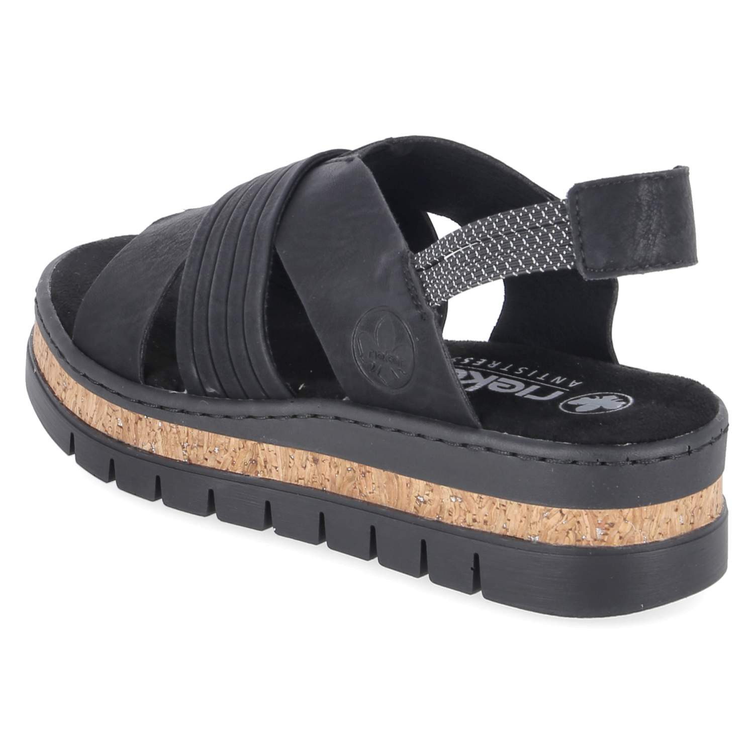 Rieker Rieker V4959-00 Damen Synthetik black Sandalette