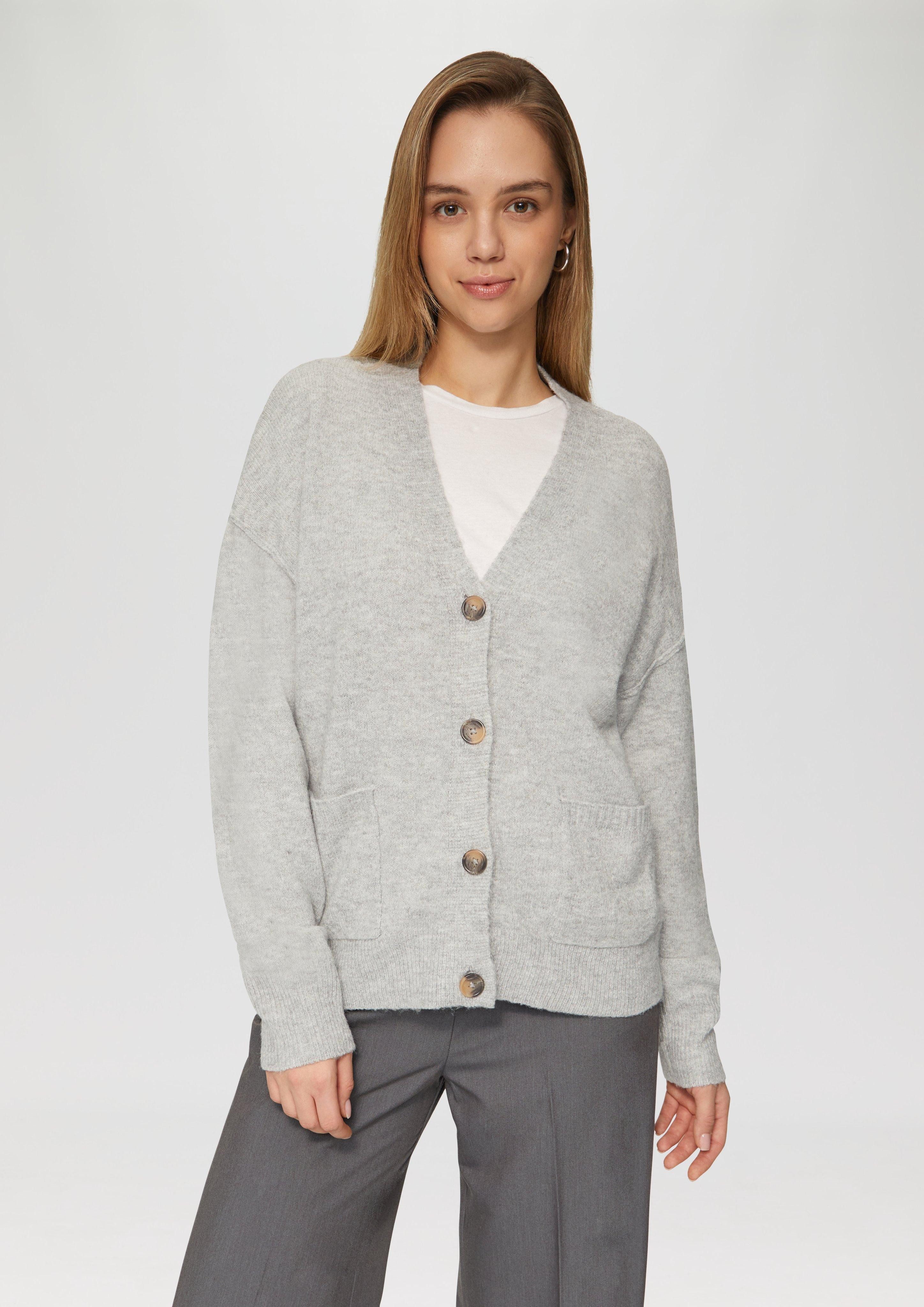 QS Funktionsjacke Flauschiger Cardigan mit Knöpfen günstig online kaufen