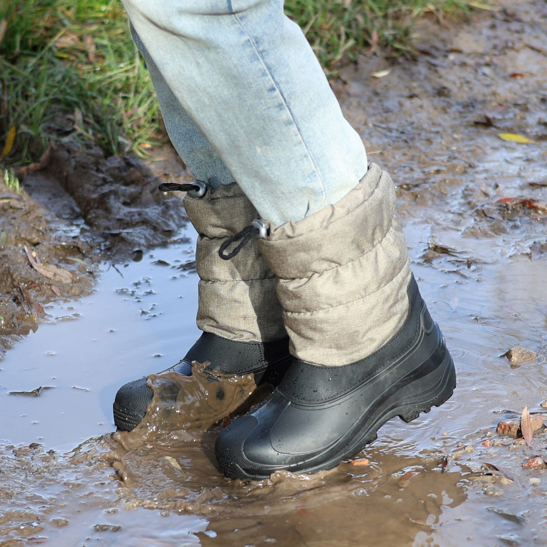 Beck Winterstiefel Snowboots Gummistiefel (sehr warmes, flauschiges Futter, für warme Füße bei Kälte und Schnee) rutschfeste Laufsohle