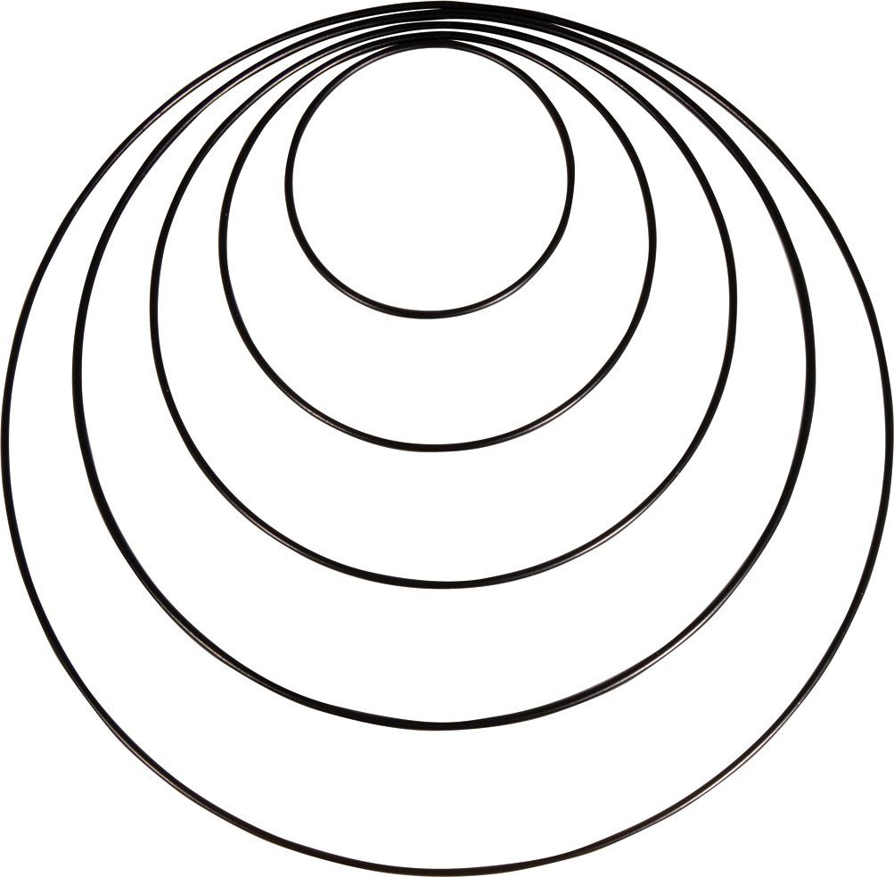 Rayher Dekoobjekt Metallringe (5 St), 5 Stück