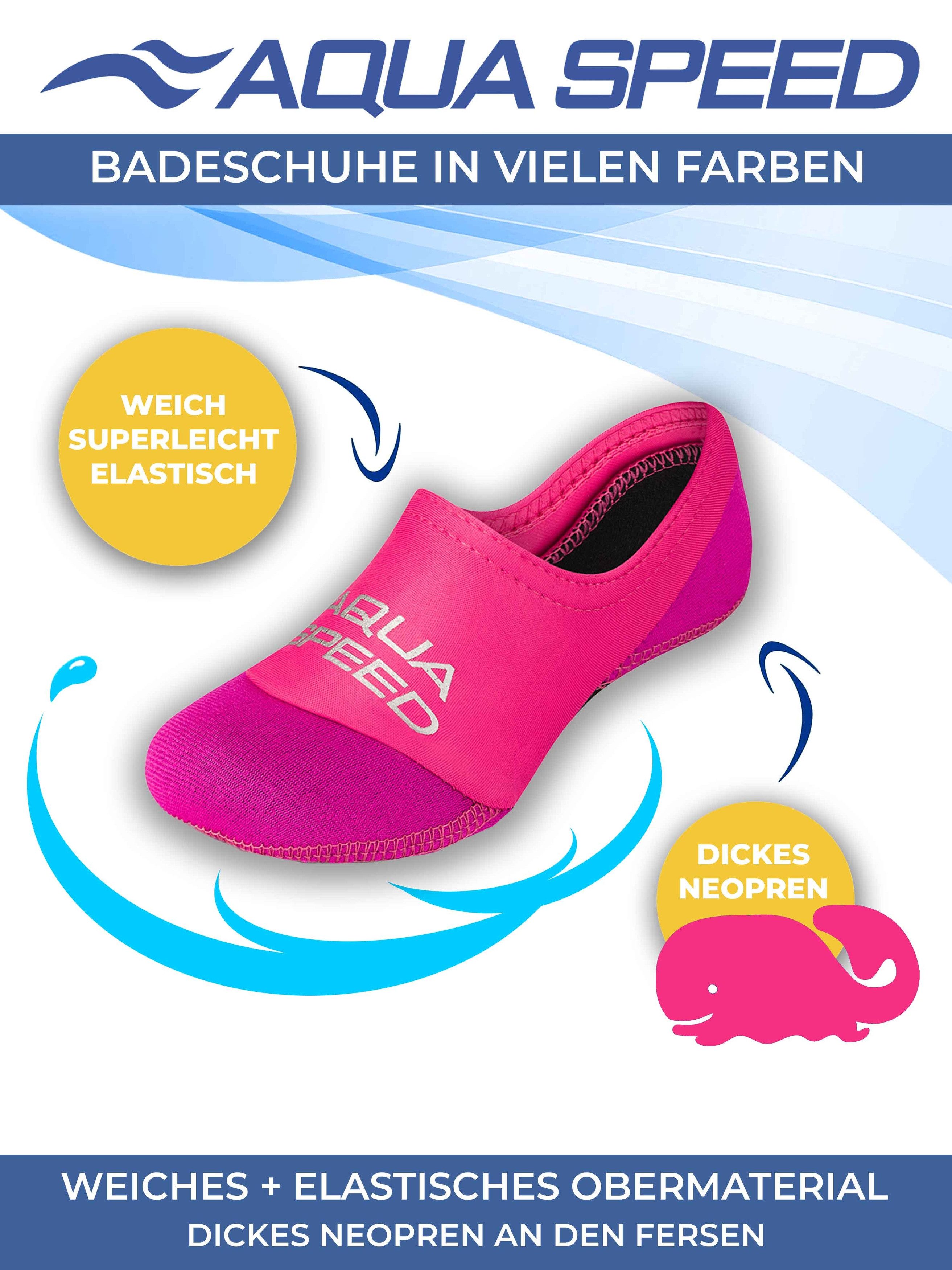 Aqua Speed Aqua-Wassersocken Kinder 28/29 – Sicherer Halt & schnelltrocknend Wasserschuh (Rutschfeste Strandsocken – angenehm & flexibel, Neopren Wassersocken S – Bild 4 von 5