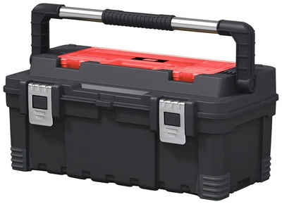Keter Werkzeugbox »Hawk«, robuster gummierter Metalltragegriff, anpassbare Trennwände, Metallverschlüsse, kann auch herausgenommen und einzeln verwendet werden