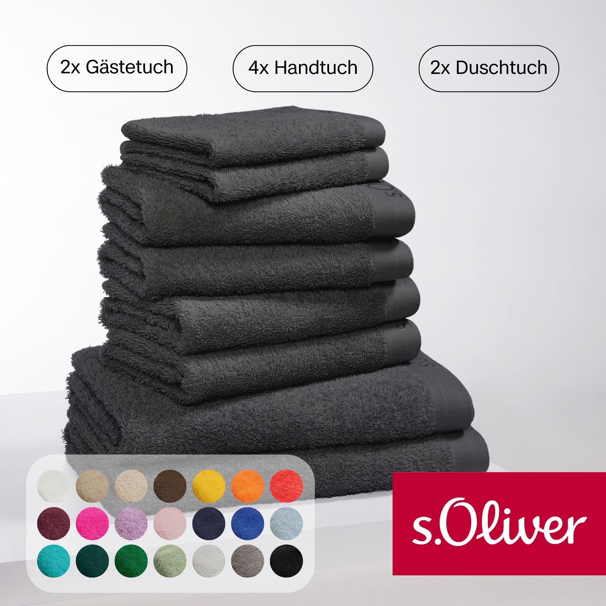 s.Oliver Handtuch Set s.Oliver, Premium Qualität, 600 gr/m², Walkfrottier ( günstig online kaufen