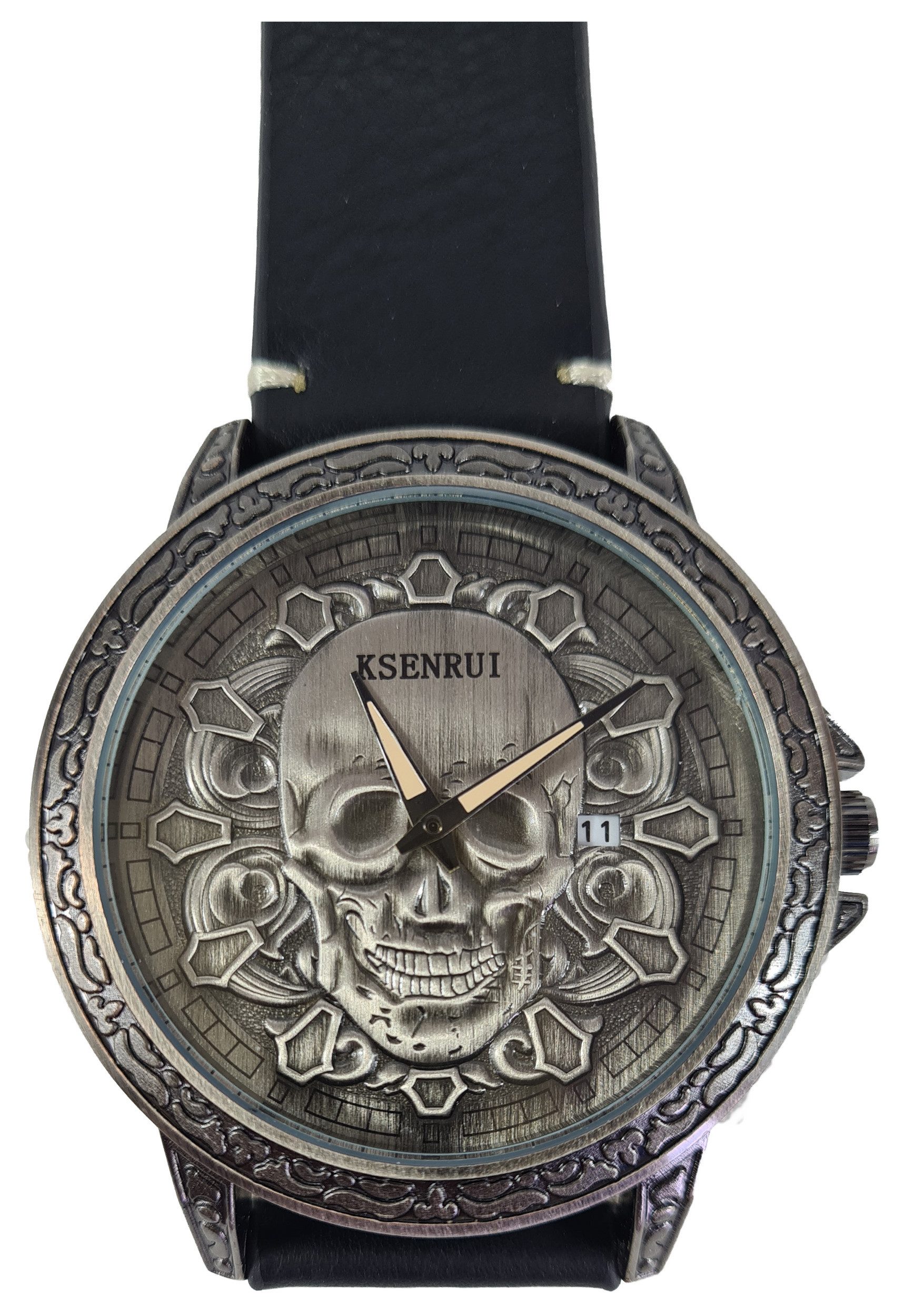 Einkaufszauber Digitaluhr Armbanduhr Skull Totenkopf Silber Einkaufszauber, günstig online kaufen