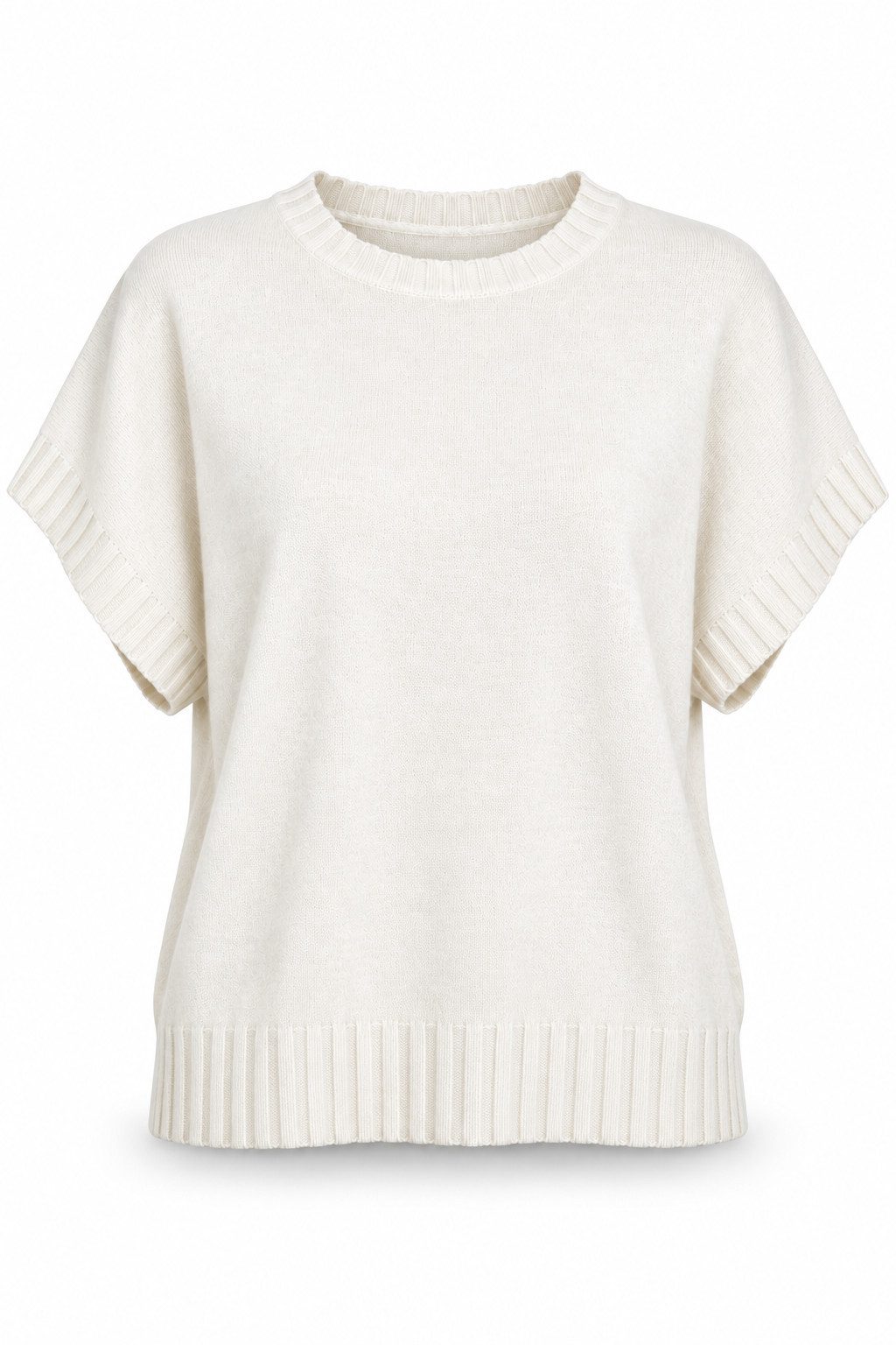 ITALY VIBES Pullunder - weiches Strickshirt mit Rundhals und Kurzarm für Damen ONE SIZE - passend für Größen S bis L