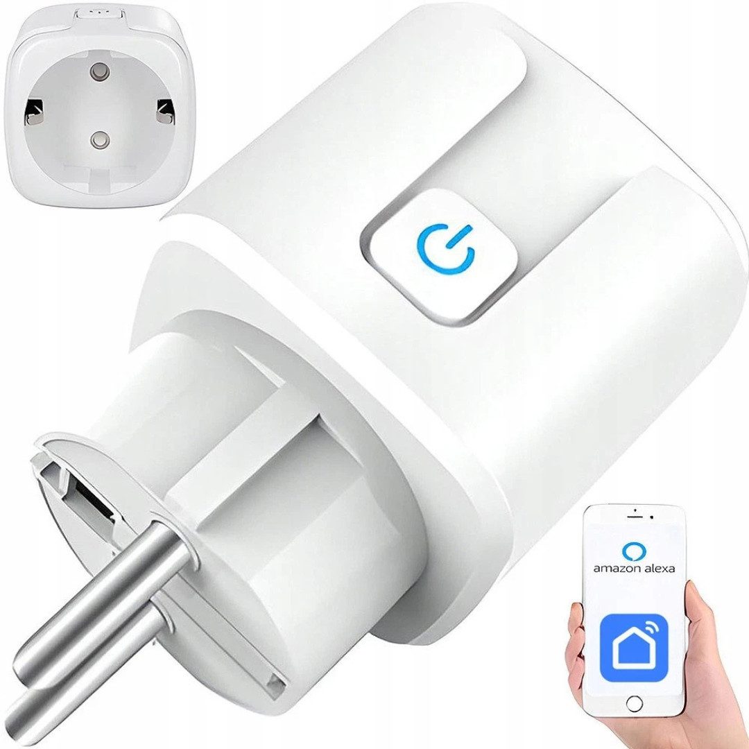 VERK GROUP Funksteckdose Smart WLAN Steckdose 16A 3680W Alexa Google Home Smart Life, 1-St.