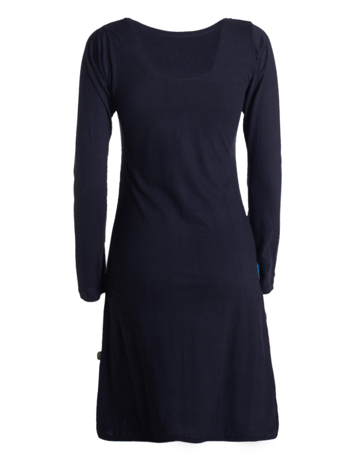 Vishes Tunikakleid Damen Langarm-Shirtkleid Tunika-Kleid Baumwollkleid günstig online kaufen