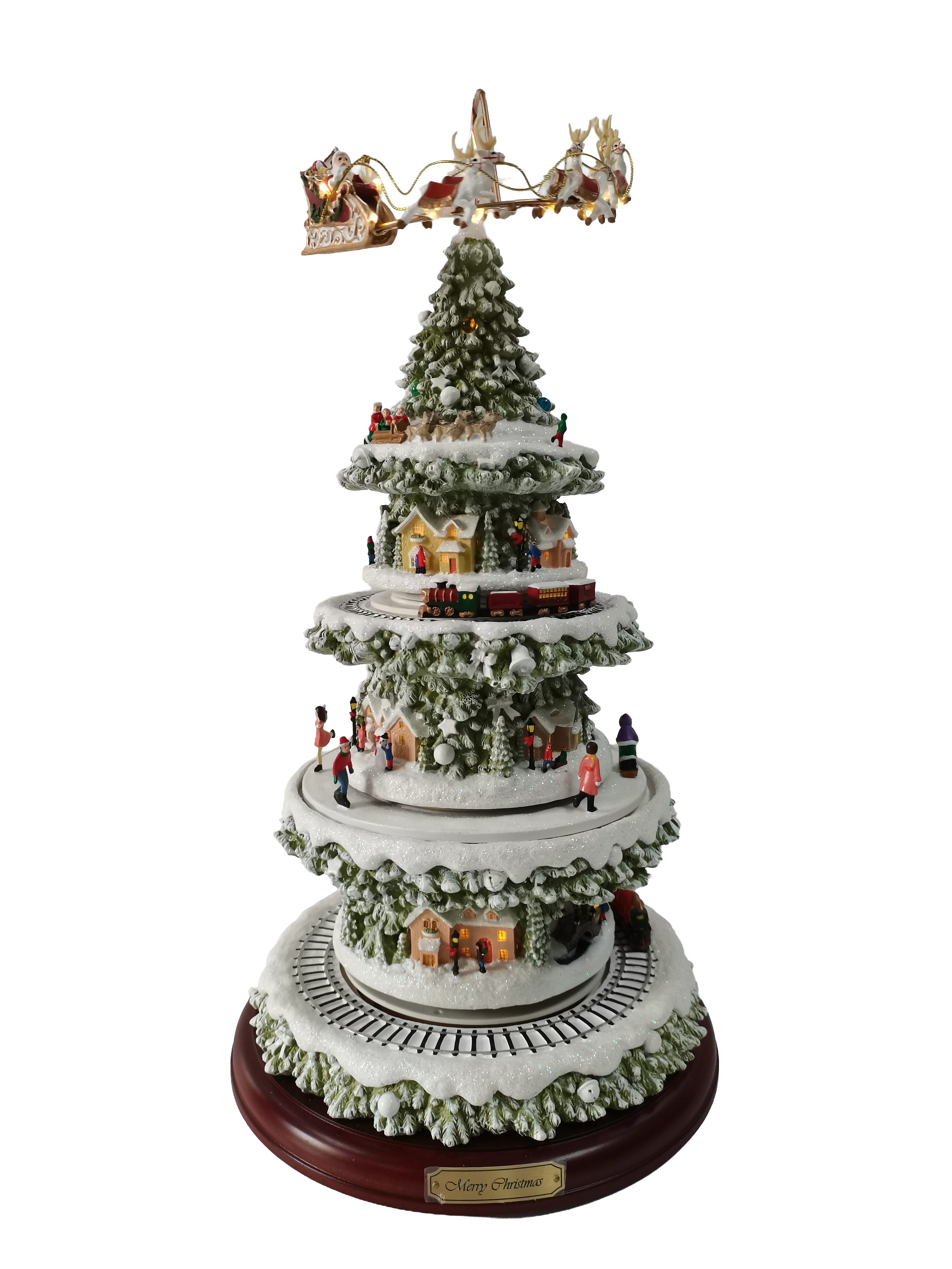 Musicboxworld Spieluhr Spieluhr Tannenbaum mit 4 Szenen