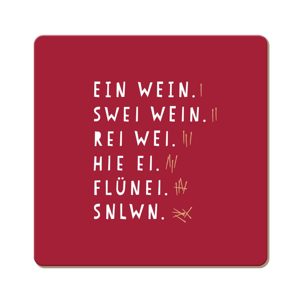Grafik Werkstatt Getränkeuntersetzer Korkuntersetzer Ein Glühwein, swei Wein, 1-tlg.