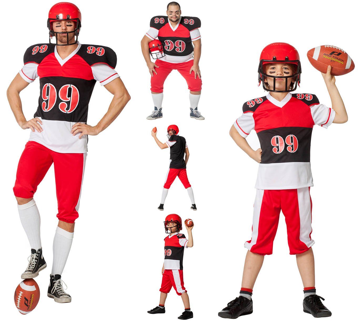 Wilbers Kostüm Wilbers American Football Kostüm 128 - 164 cm Kinder