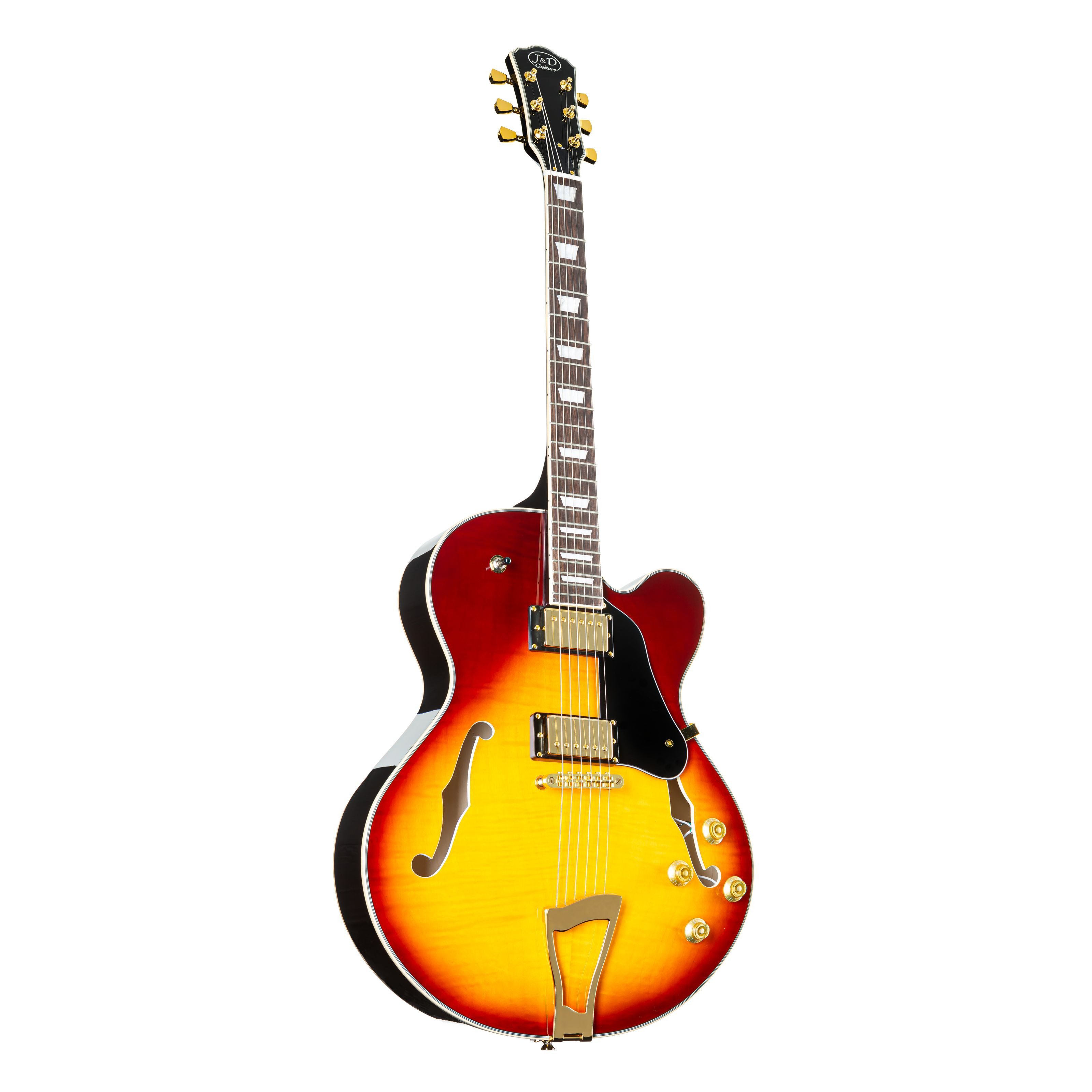 J & D Halbakustik-Gitarre, Halb-Akustik Gitarren, Hollow-Body Modelle, SA-1 II Tobacco Sunburst - Halbakustik Gitarre