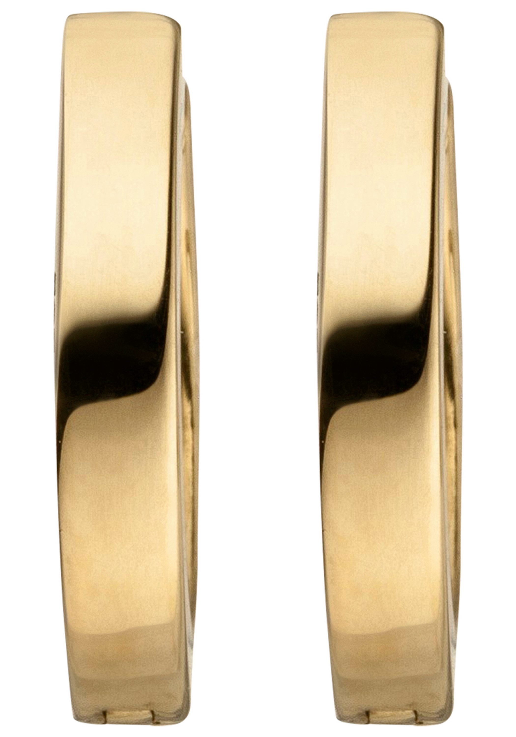 JOBO Paar Creolen, 585 Gold 12,5 mm
