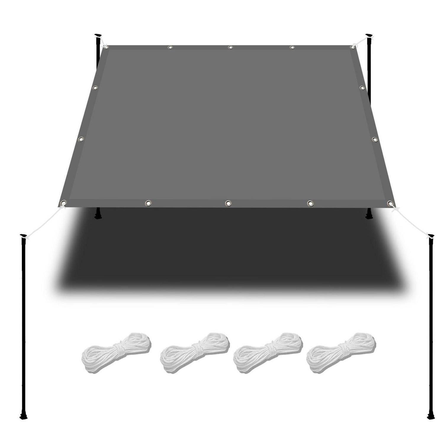 LuxusKollektion Sonnensegel Sonnensegel 1x3m Hellgrau Polyester