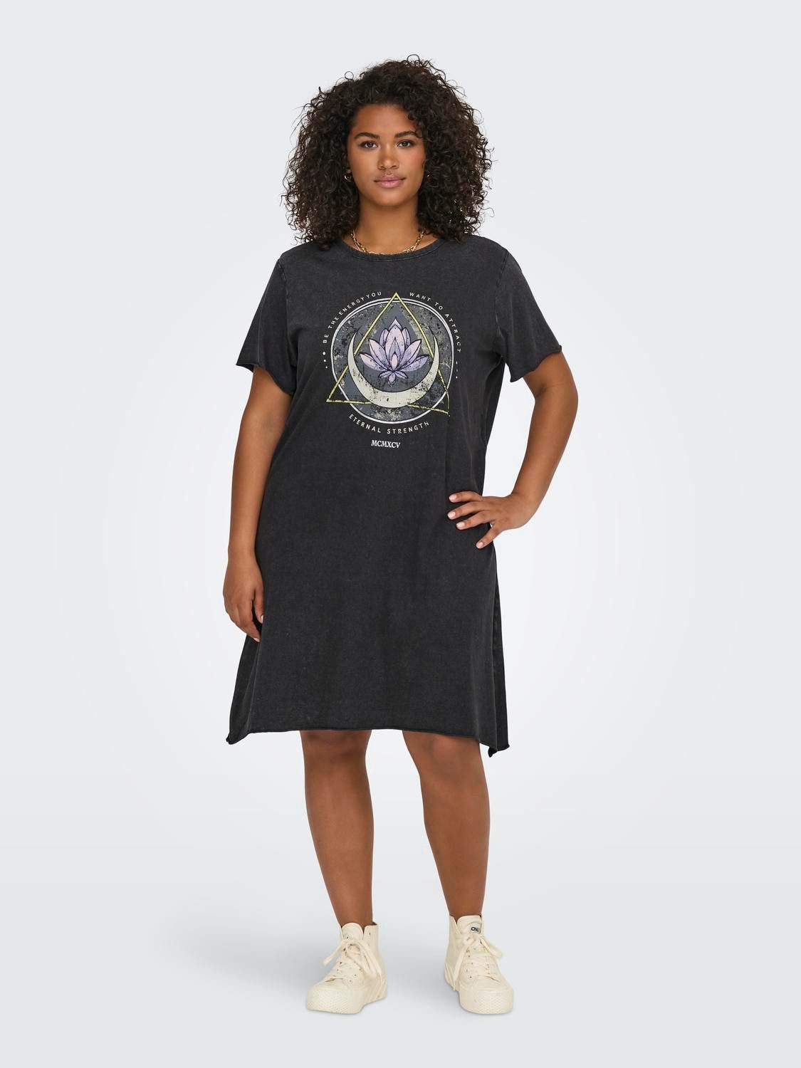 ONLY CARMAKOMA Shirtkleid CARLUCY LIFE SS T-SHIRT DRESS JRS NOOS Sommerkleid