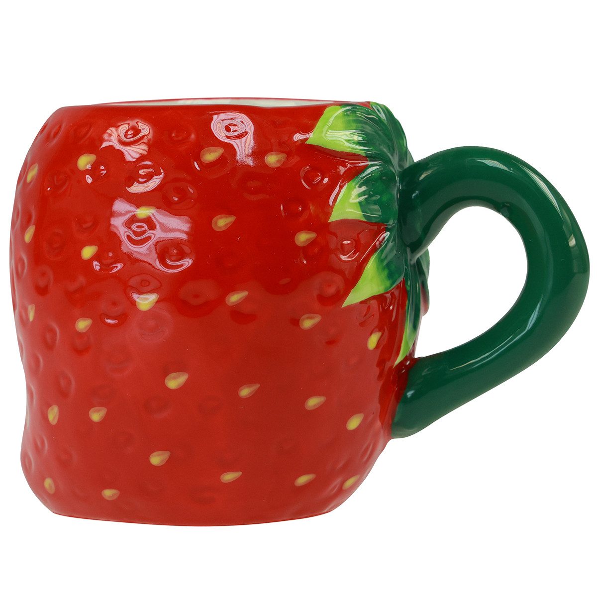 Viana Dekofigur Keramiktasse Erdbeer-Deko Pflanztopf Deko-Geschenk günstig online kaufen