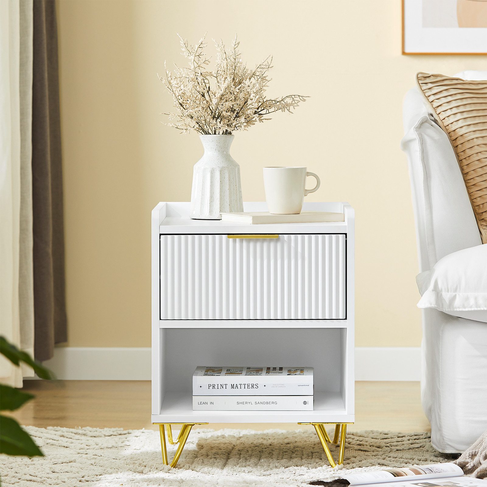 SoBuy Nachttisch FBT169, mit Schublade und Ablagefach Beistelltisch für Sch günstig online kaufen