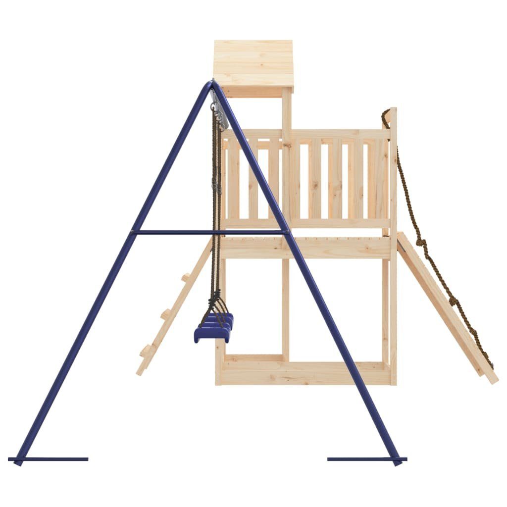 Kiefer Massivholz vidaXL mit Spielturm Schaukeln und Spielhaus Kletterwand