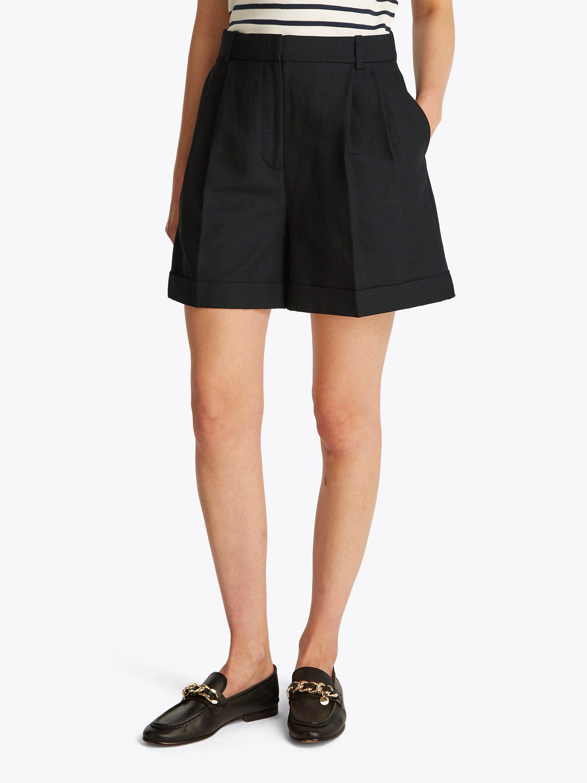 Tommy Hilfiger Shorts LINEN MIX PLEATED SHORT mit Falten,kühlendes Premium günstig online kaufen