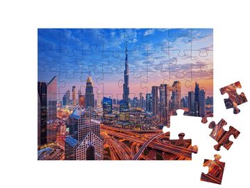 puzzleYOU Puzzle Zentrum von Dubai, Vereinigte Arabische Emirate, 48 Puzzleteile, puzzleYOU-Kollektionen Naher Osten
