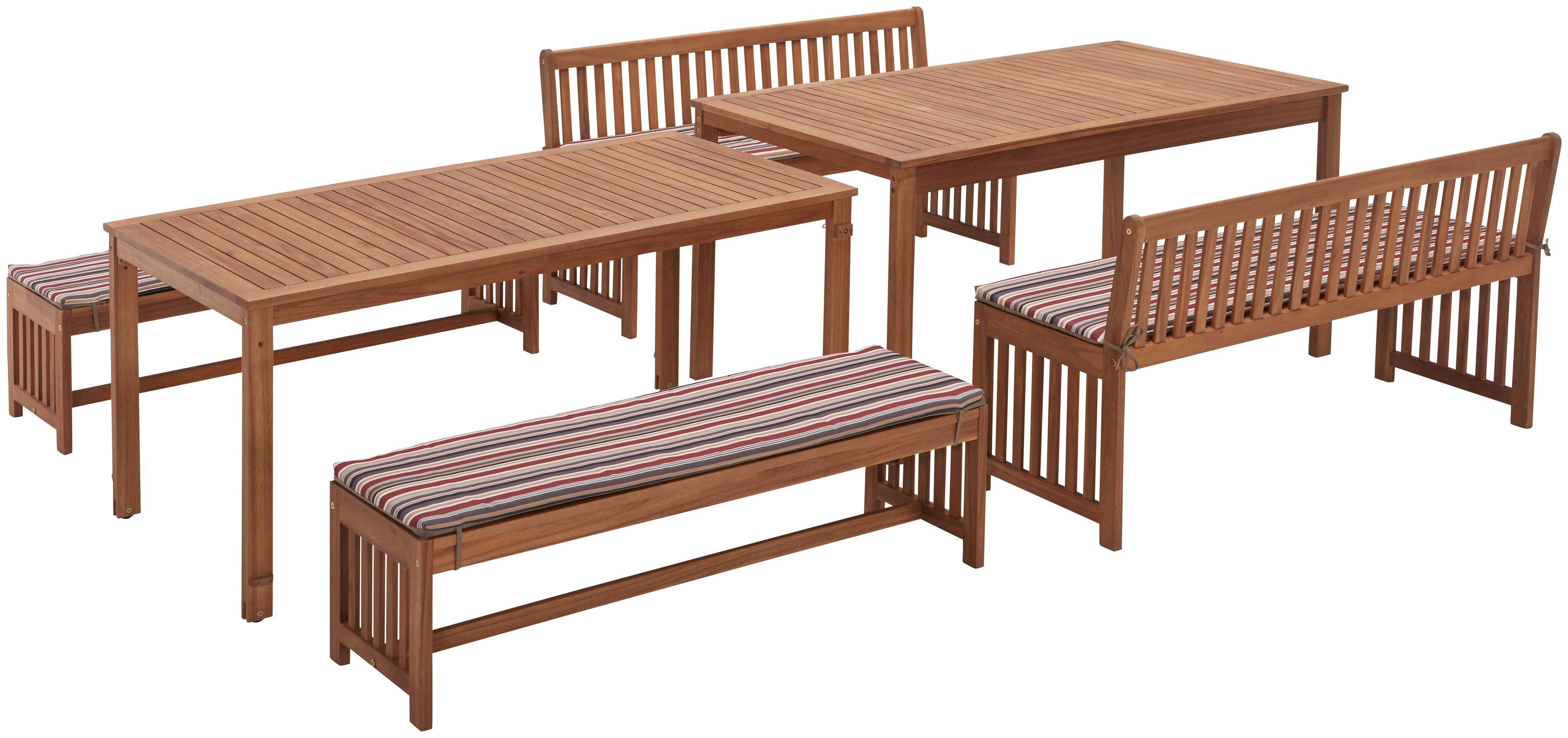 MERXX Garten-Essgruppe Hawaii, (4x Bänke, 2x günstig online kaufen