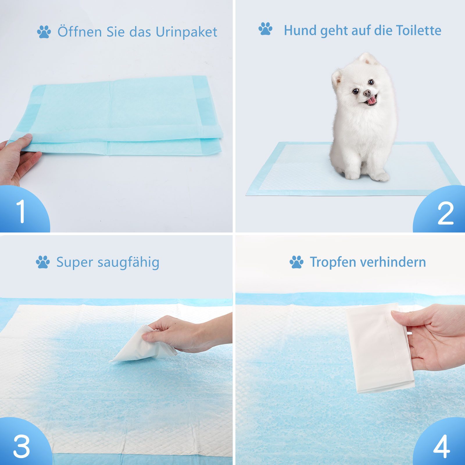 nobleza Hundewindel Ultra saugfähige Hunde Trainingsunterlagen Welpenunterlage
