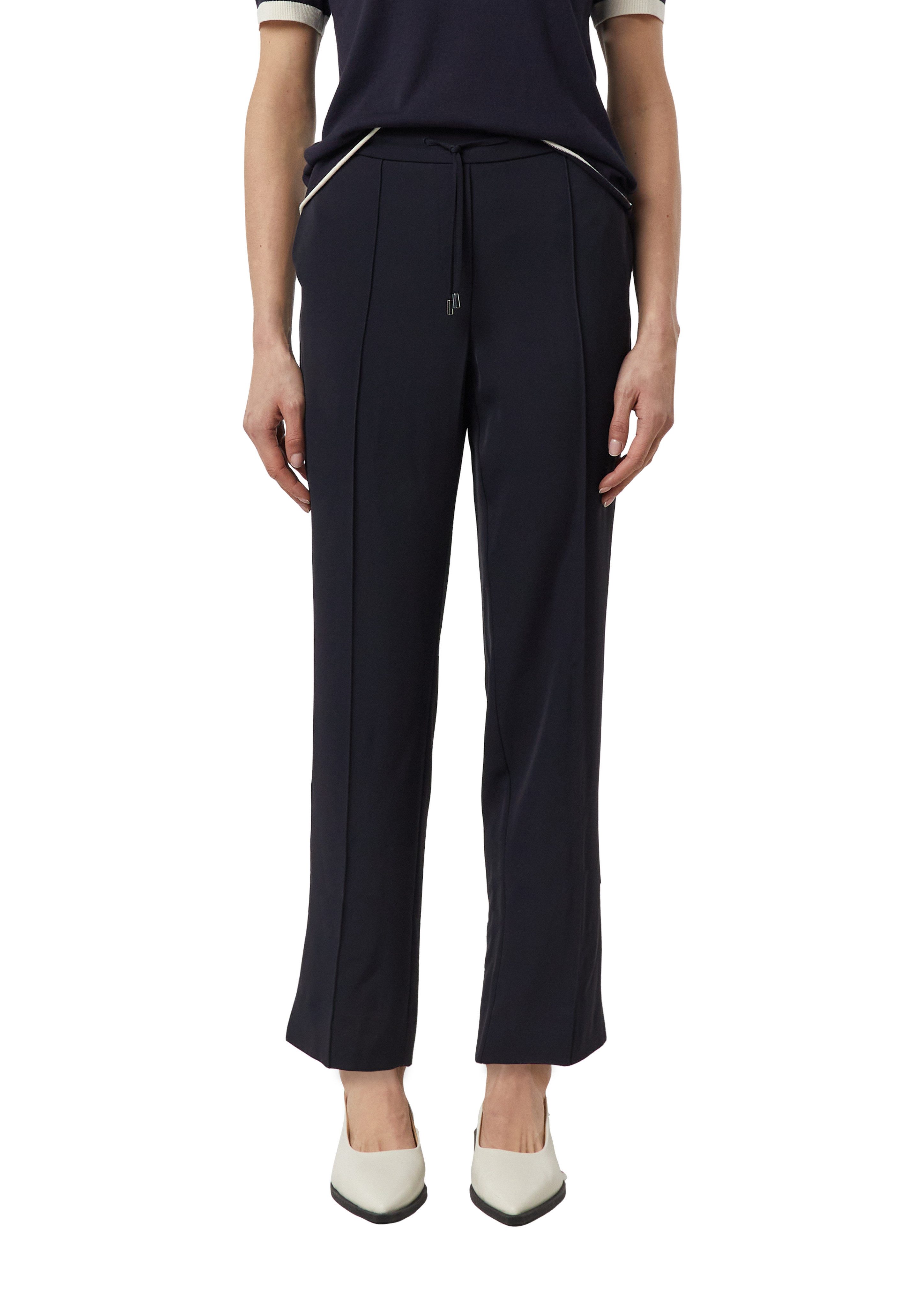 comma Stoffhose mit Gummizug und Kordelzug