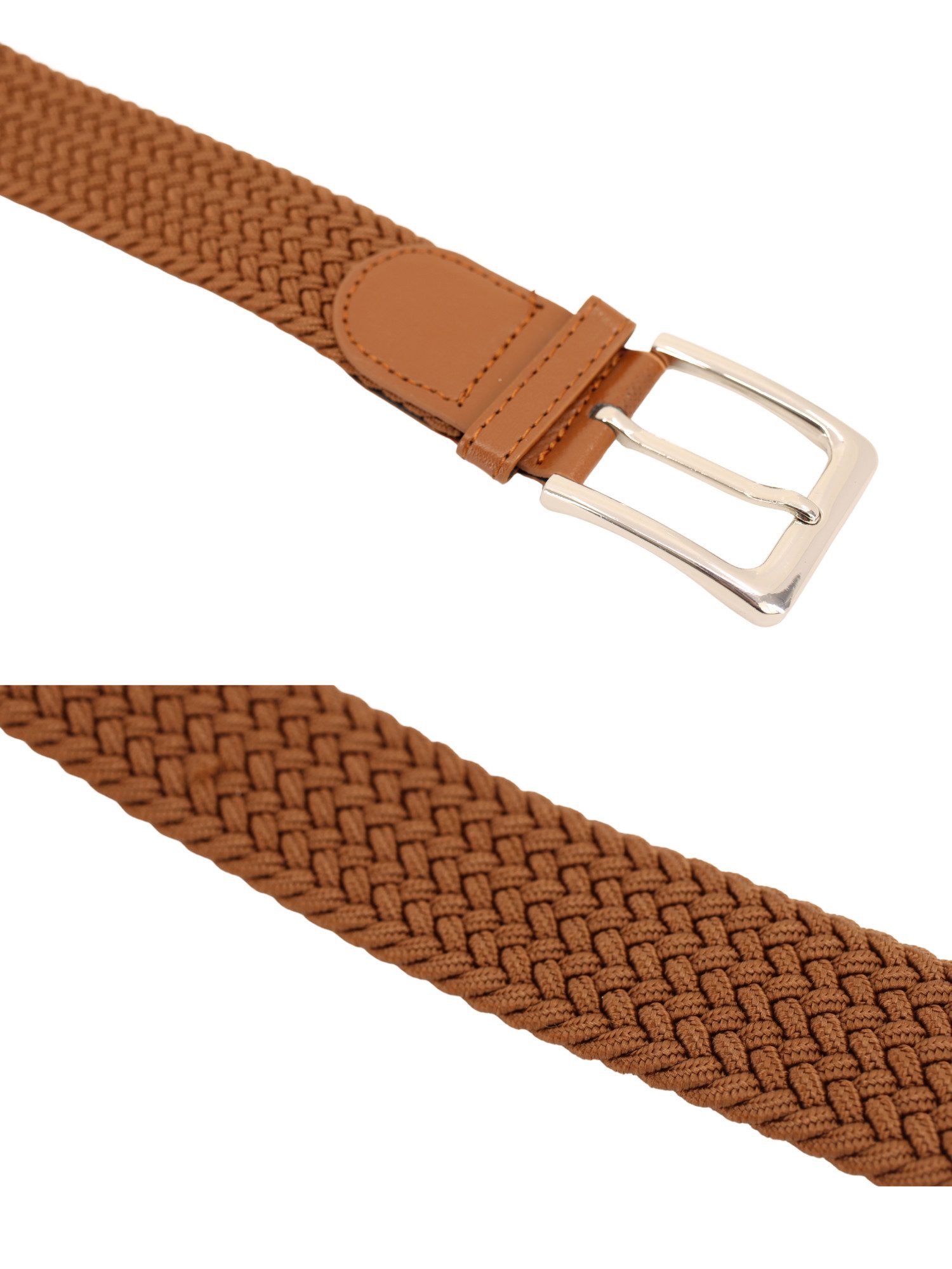 Adel Accessoires Flechtgürtel Unisex Flechtgürtel – Elastisch, 3,5 cm breit, in 15 Farben Dehnbar, ohne Lochsystem, individuell verstellbar