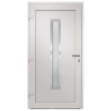 vidaXL Haustür Haustür Weiß 98x208 cm Eingangstür Außentür Nebeneingangstür