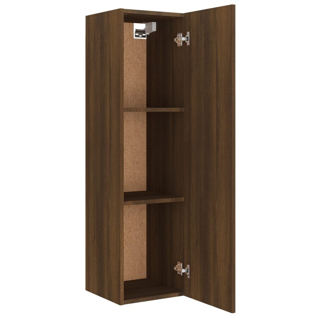 Braun TV-Schrank-Set 4-tlg. Holzwerkstoff TV-Schrank furnicato Eichen-Optik