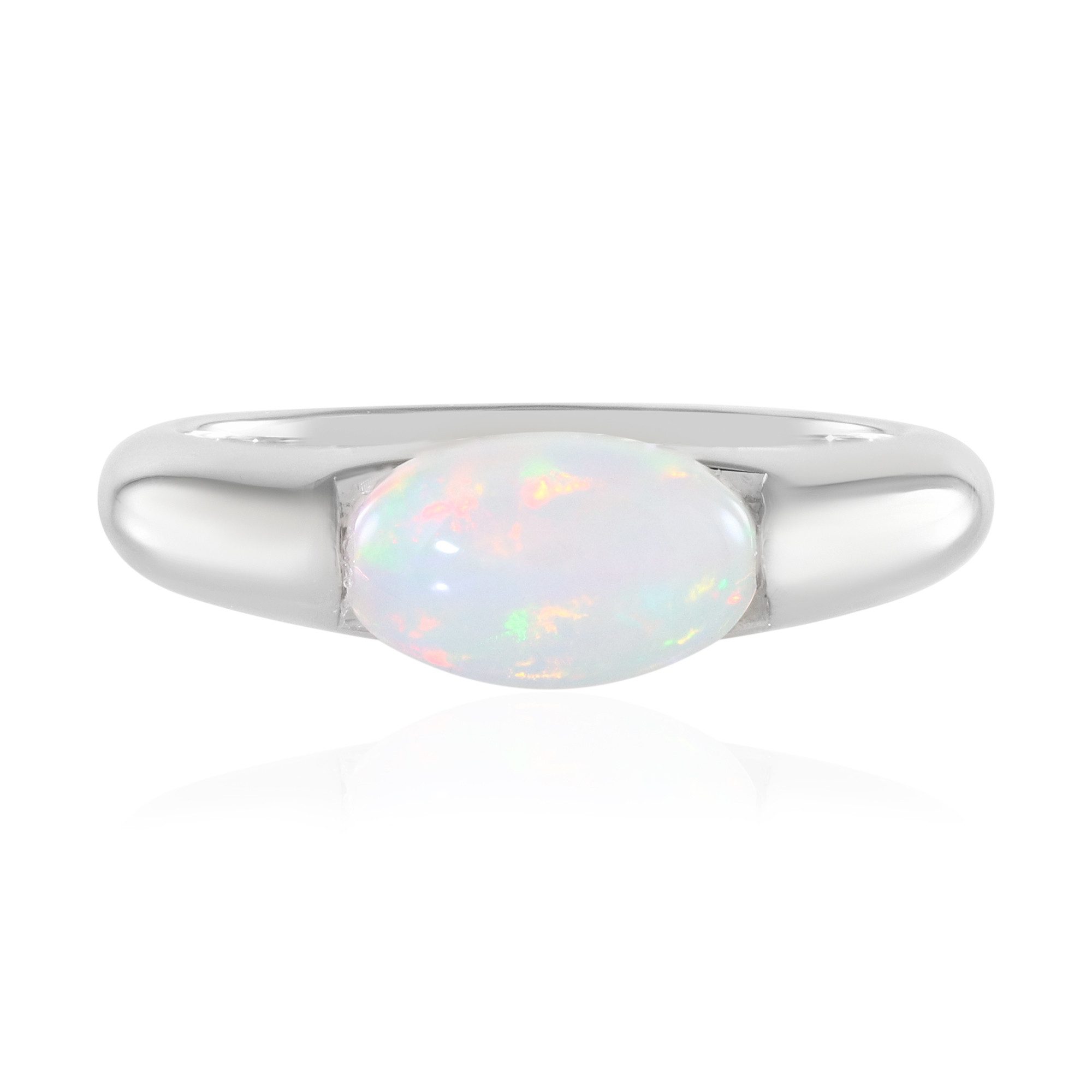 Cavill Solitärring Cavill Opalring 0,94 ct Sterlingsilber platinierter Damenring oval (1-tlg)