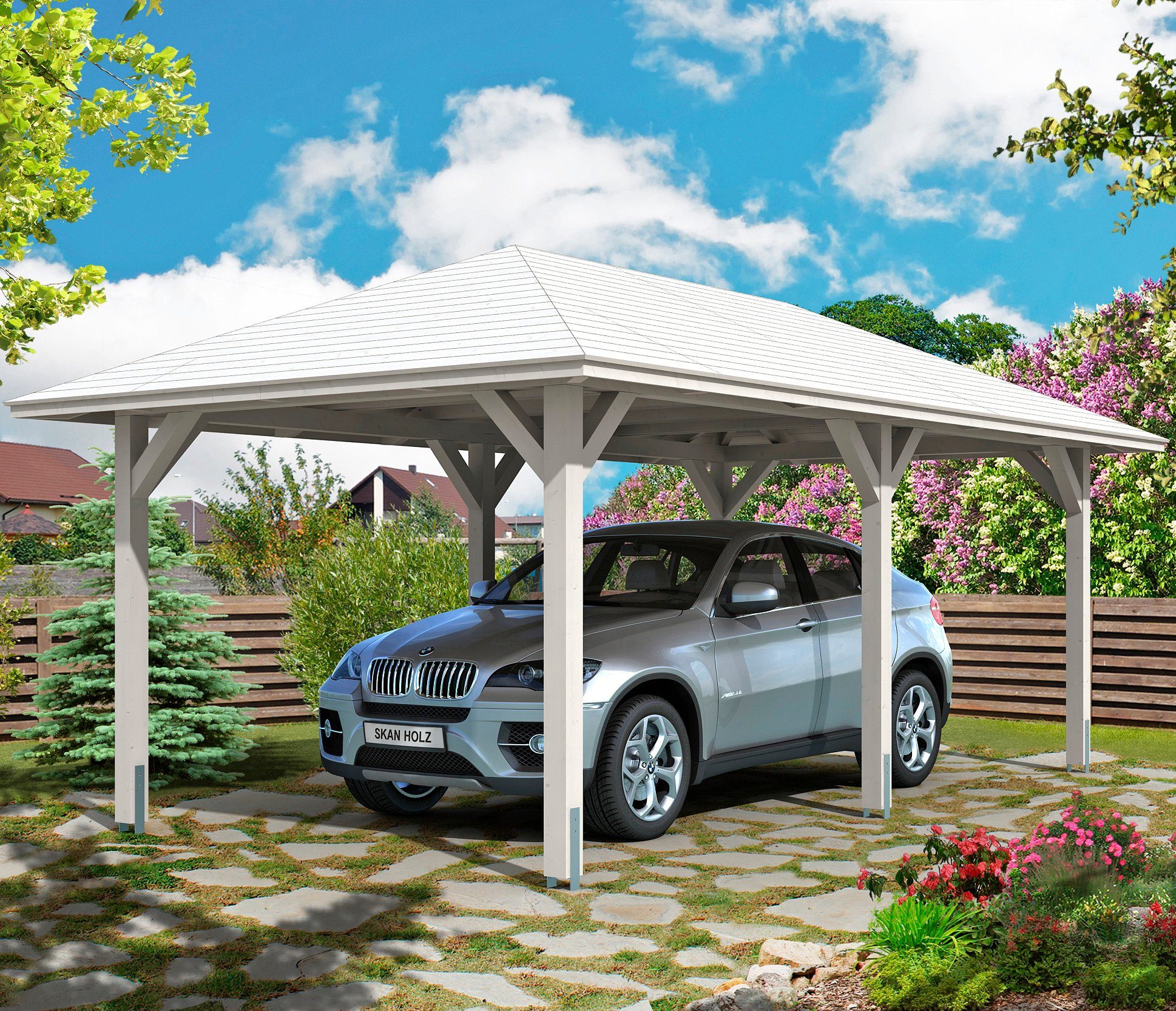 374x656 cm 218 Skanholz BxT: Einzelcarport Einfahrtshöhe cm, Taunus,