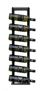 DanDiBo Weinregal Flaschenregal Etude Wand & Stand Metall Schwarz 96318 Flaschenständer für 8 Flaschen Regal Flaschenhalter Weinflaschenregal, Echter Hingucker für alle Weinfans / Tolles Geschenk