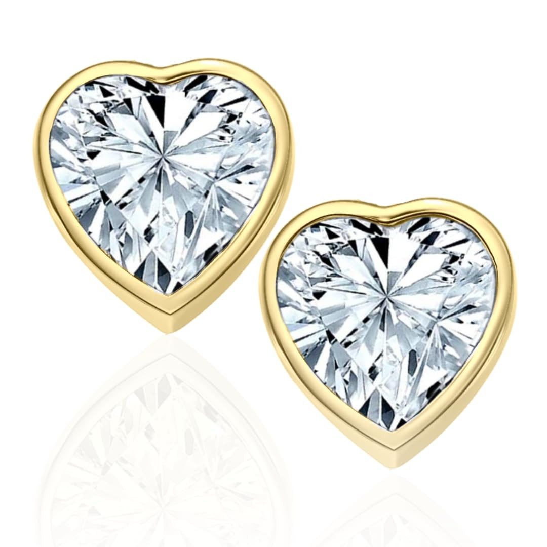 LOVENEST Ohrstecker-Set Herz Ohrringe Silber 925 Damen Ohrstecker kleine Herzohrringe