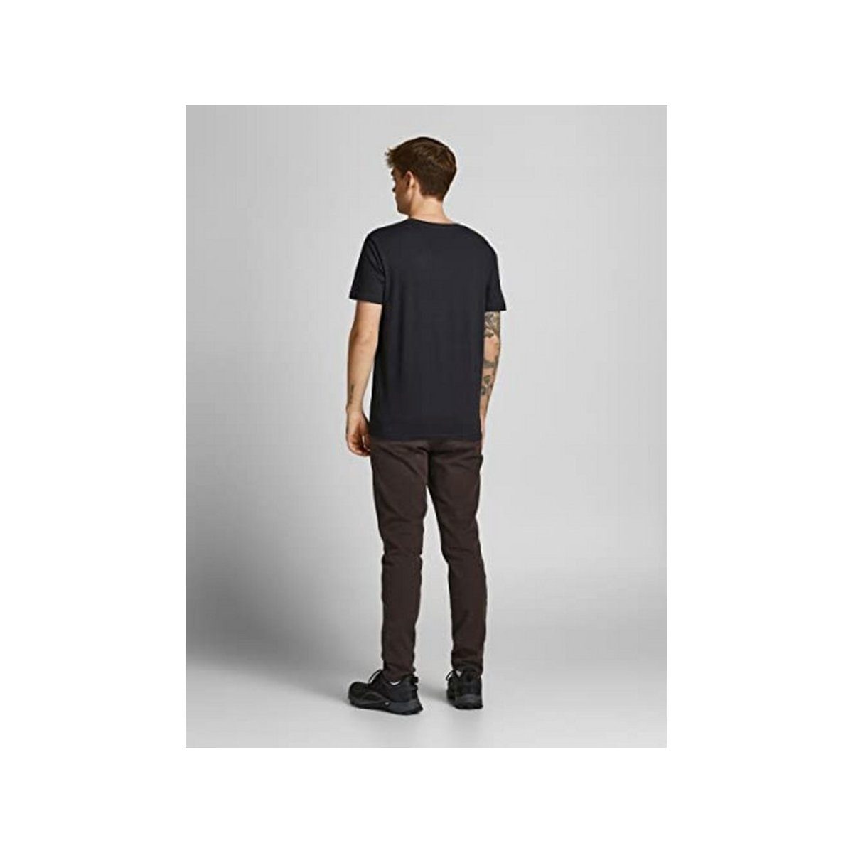 Jones T-Shirt (1-tlg) Black & fit schwarz regular Jack