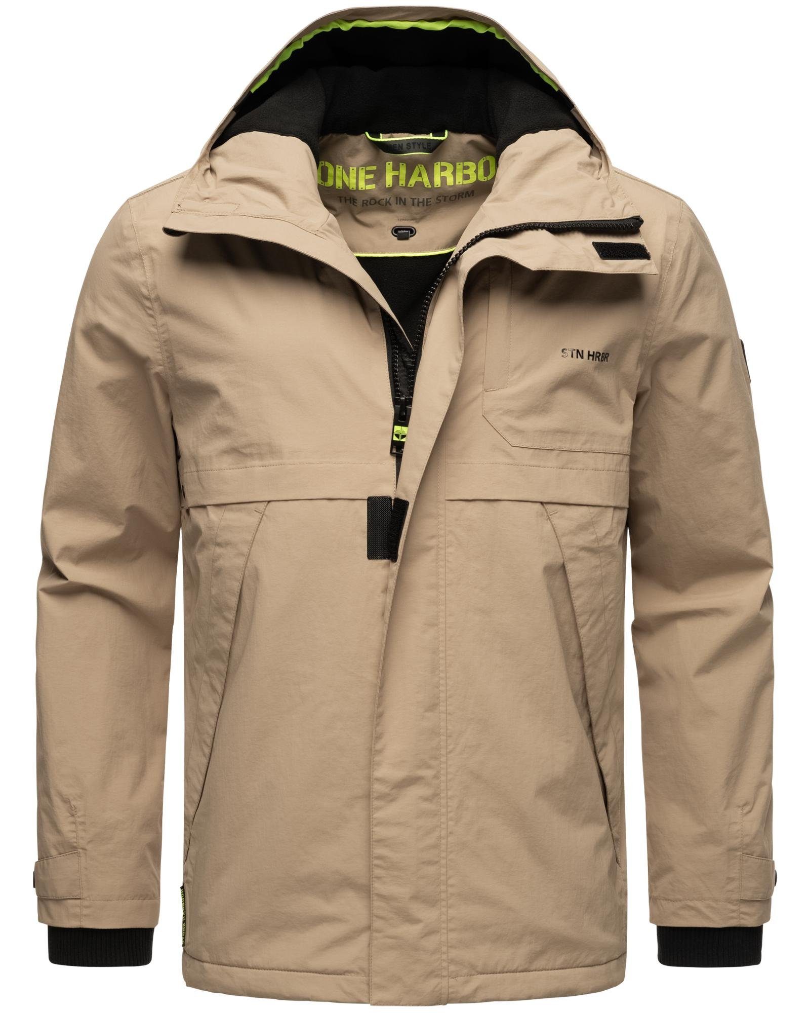 Stone Harbour Regenjacke Zanjaar Herren Übergangsjacke mit Fleece-Futter
