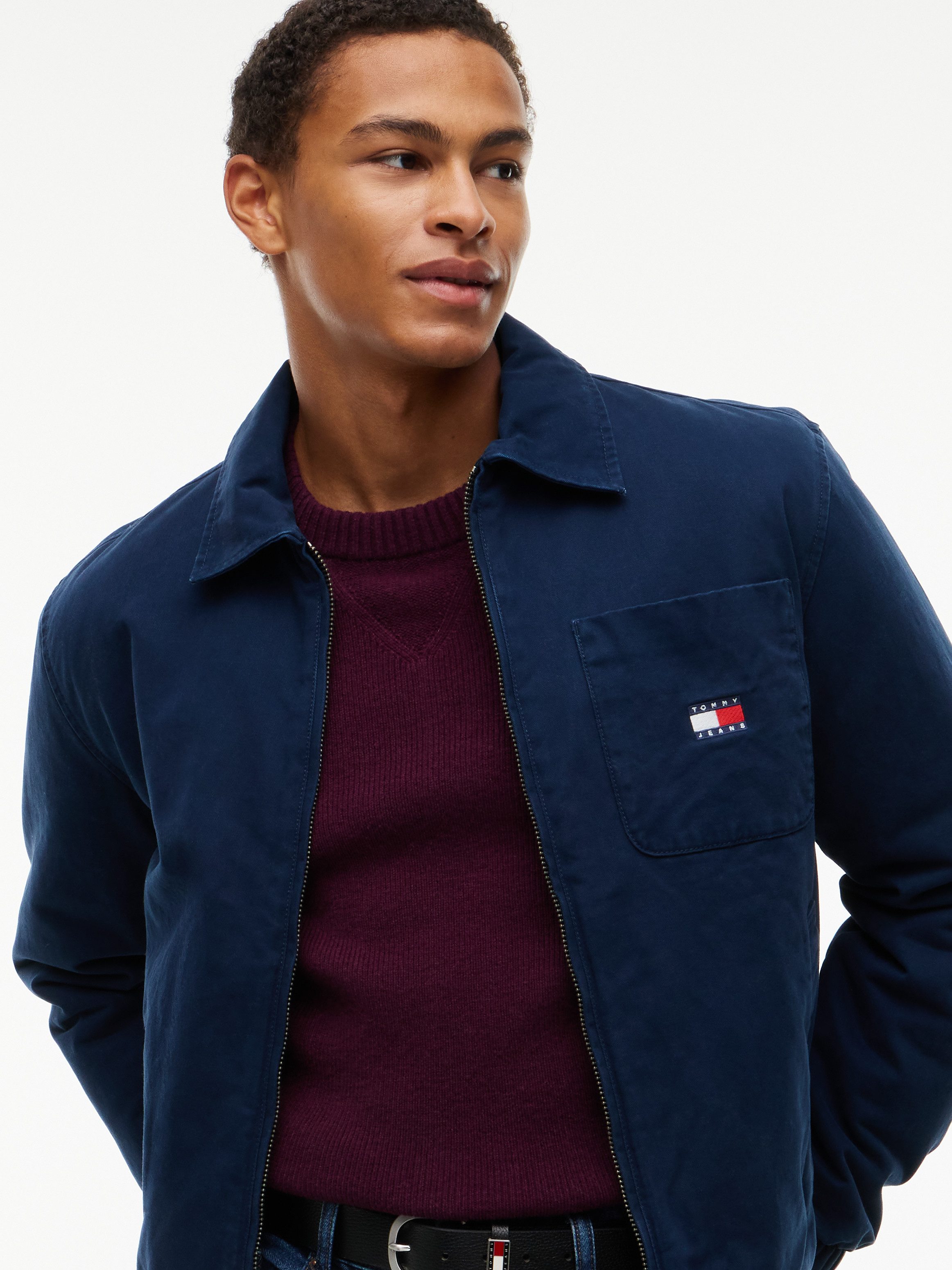 Tommy Jeans Hemdjacke HARRINGTON COTTON JACKET Regular fit mit Hemdkragen – Bild 2 von 5