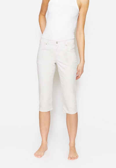 ANGELS Slim-fit-Jeans 5-Pocket-Hose Capri TU mit Label-Applikationen