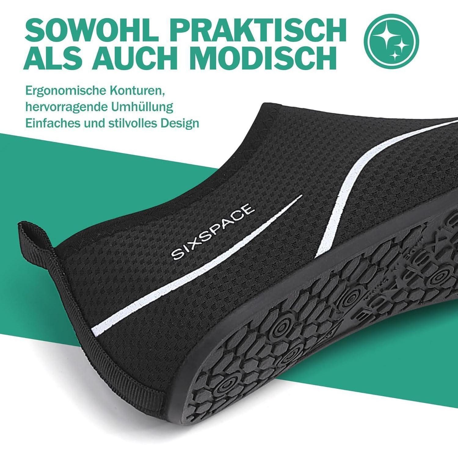LuxusKollektion Wasserschuhe Herren Damen Aquaschuhe Strandschuhe 36 EU 487 Schwarz Wasserschuh