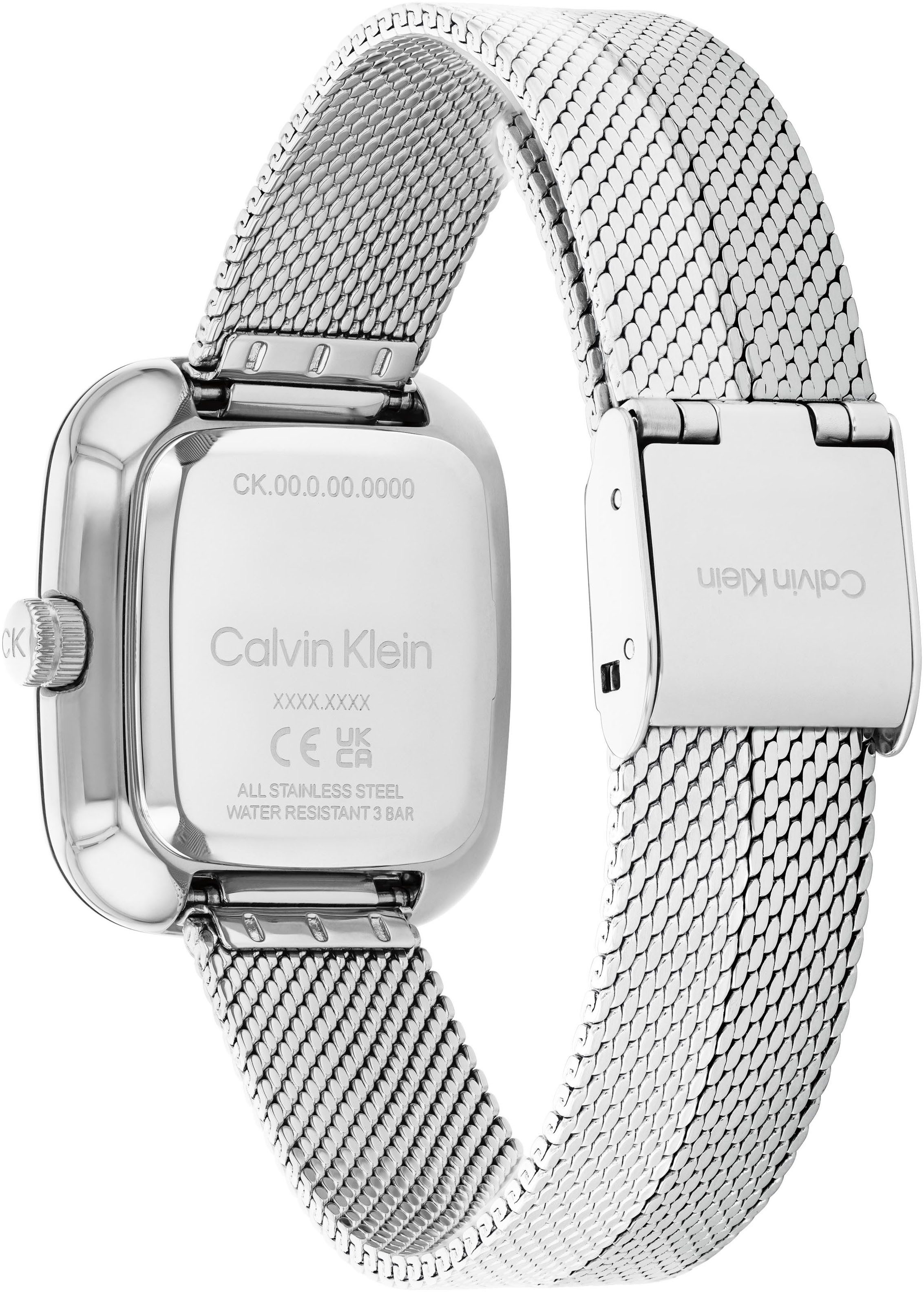 Calvin Klein Quarzuhr CK ADORE 25100098, Armbanduhr, Damenuhr, Edelstahlarmband, analog