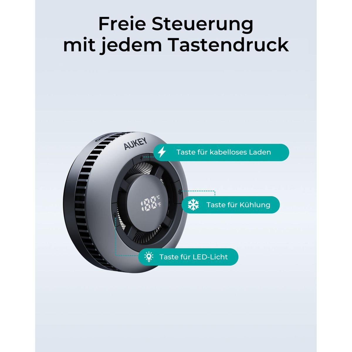 AUKEY MagFusion GameFrost Qi2 Magnetic Wireless Charger Induktions-Ladegerät