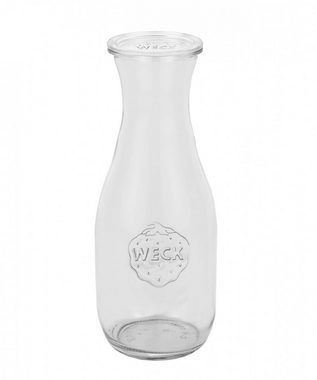 MamboCat Einmachglas 6er Set Weck Gläser 1062ml Saftflasche mit 6 Glasdeckeln Rezeptheft, Glas