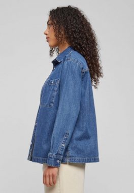 URBAN CLASSICS Langarmhemd Urban Classics Damen Ladies Oversized Denim Shirt