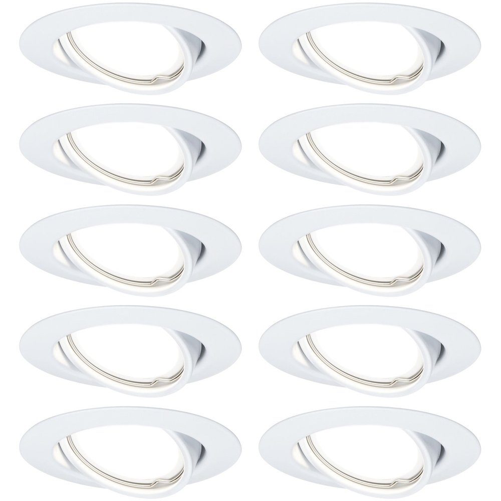 Paulmann Einbauleuchte Paulmann 93400 LED-Einbauleuchte 10er Set LED GU10 Weiß