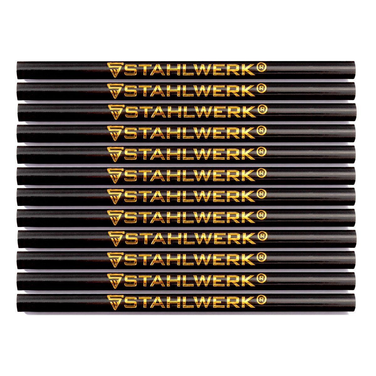 STAHLWERK Bleistift 12-teilig Zimmermannsbleistift 176 mm, Set (Set)