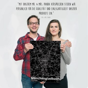 Mr. & Mrs. Panda Poster DIN A2 Mönchengladbach - Geschenk, Ort, Dorf, Bild, Städte, Stadt Dor, Stadt Black (1 St)