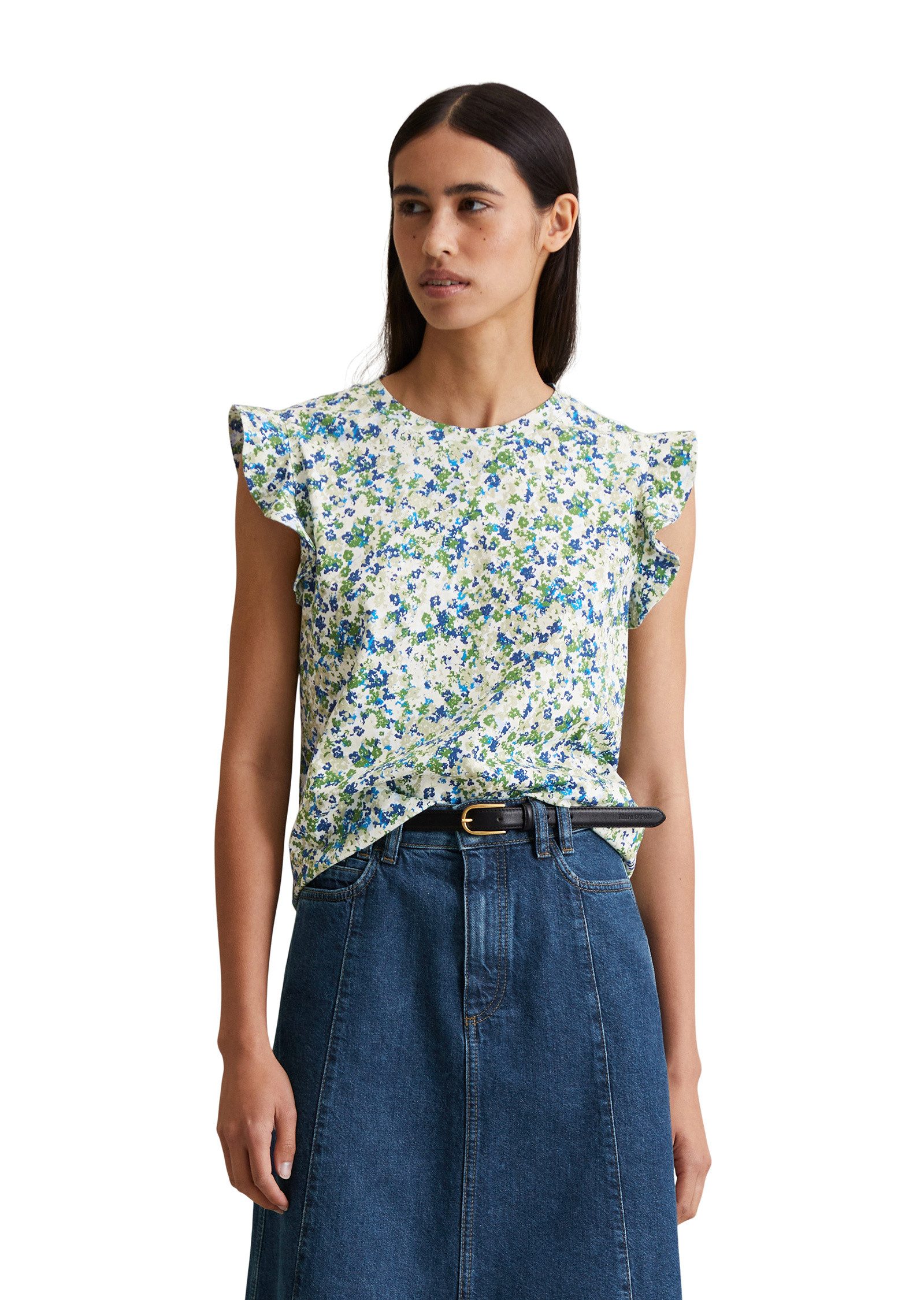 Marc O'Polo DENIM T-Shirt mit Allover-Print günstig online kaufen