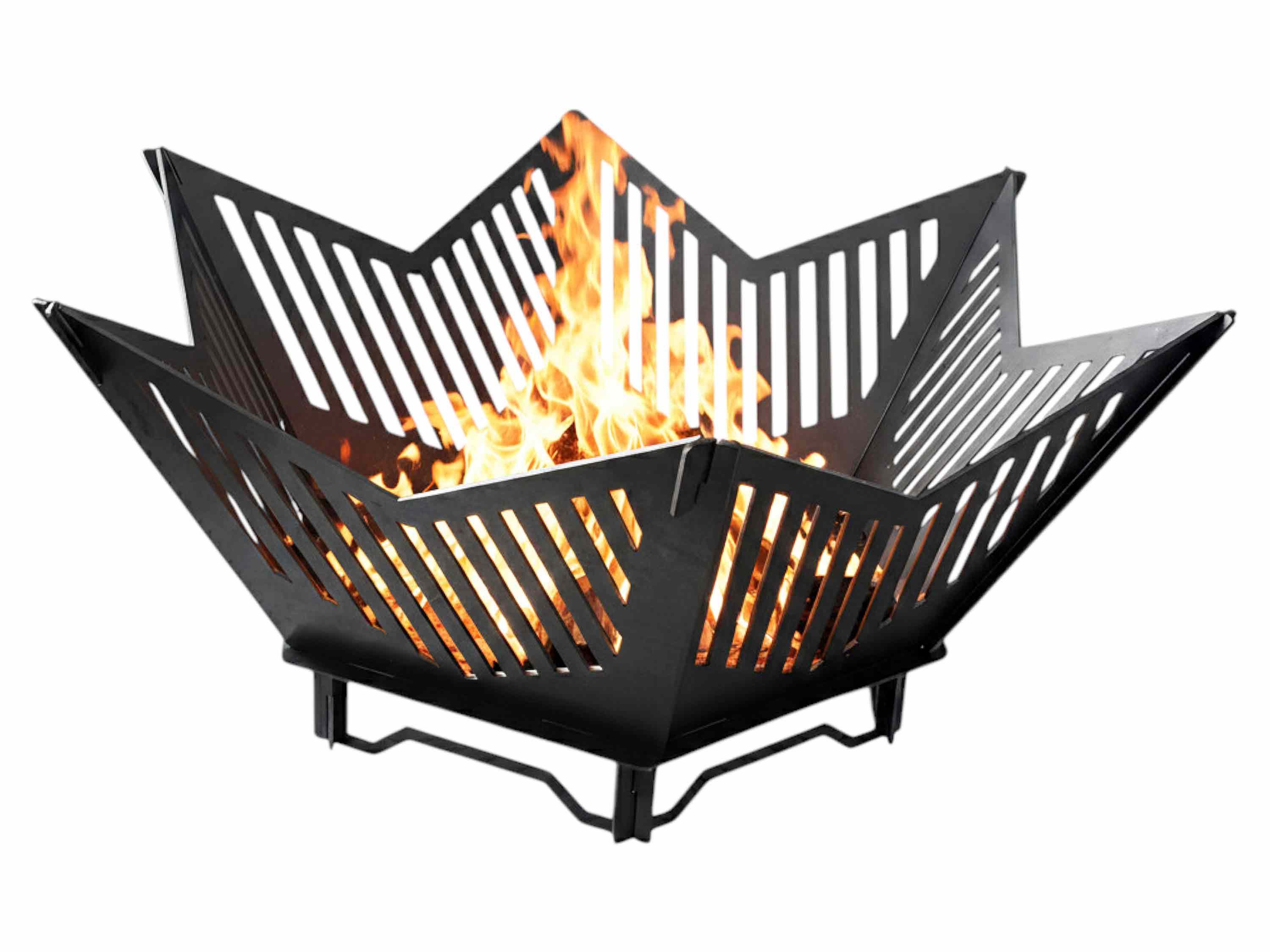 net-selling24 Feuerkorb Hexagon V1, (1-St), Hexagon Feuerstelle Stecksystem 3mm Stahl