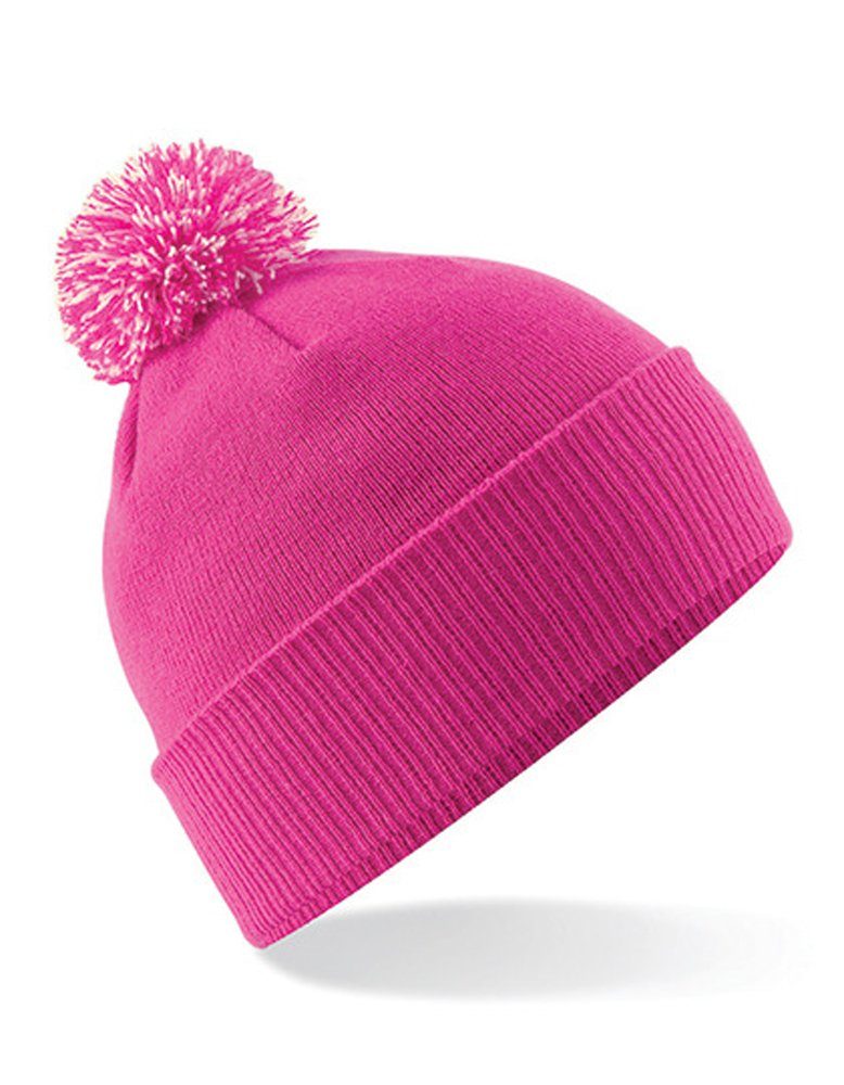 Goodman Design Bommelmütze Strickmütze Beanie Pompon Mütze Pudelmütze Duales Design – mit Umschlag oder als Slouch-Beanie